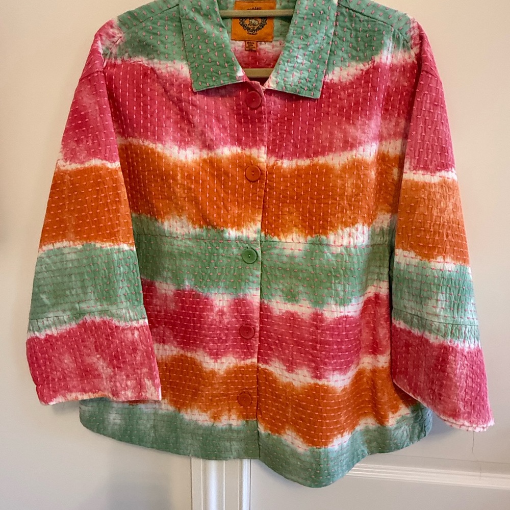 Vibrant Women's Tie-Dye Blouse